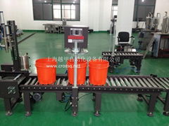 Automatic Weighing Filling Line 20L Machinewith Single Nozzle + Caps Pressing 