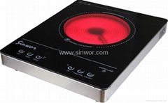 Metal housing 4 digital display 2000w universal infrared cooker