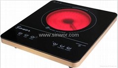 Portable radiant single cooktop