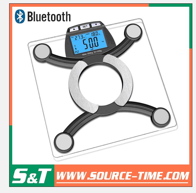 400lb Bathroom Scale Digital Glass Bluetooth Body Fat Scale 