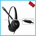 Best Selling Binaural Rj9 Call Center Telephone Headset 1