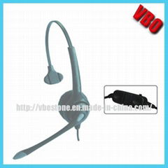 Call Center Telephone Headset with USB Plug & Noise Canceling Microphone