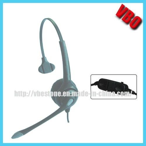 Call Center Telephone Headset with USB Plug & Noise Canceling Microphone