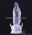 white matt crystal Mary goddness statues 1