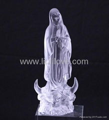 white matt crystal Mary goddness statues