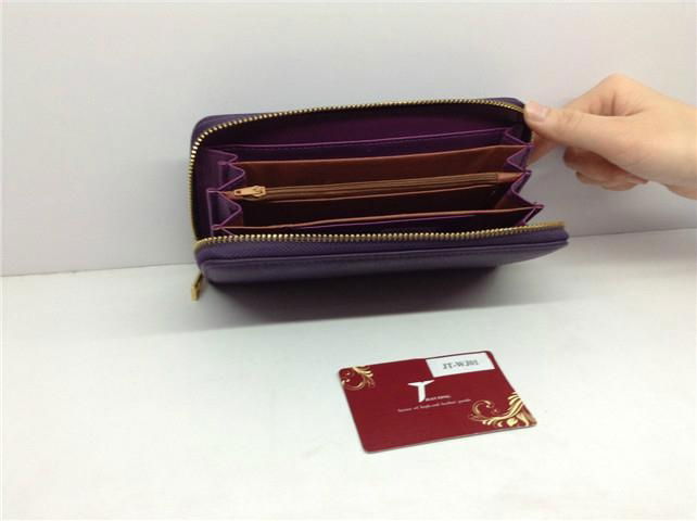 Ladies pu wallets single zipper fashion leather purse 2