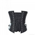 Julia Black Brocade Steampunk Underbust  3