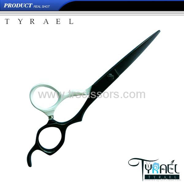  Teflon Coated Hair Scissors T102 Black and White