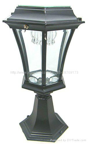 Solar Energy Lamp Garden Pedestal Bollard LED Light Aluminum Wall Lamp 