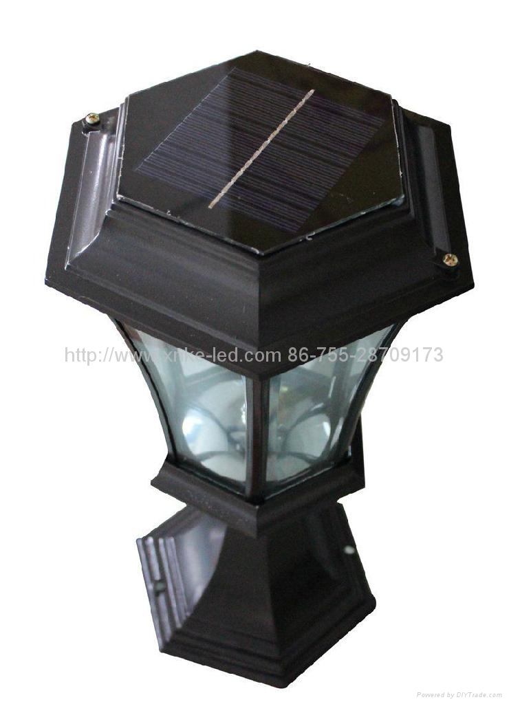 Solar Energy Lamp Garden Pedestal Bollard LED Light Aluminum Wall Lamp  5