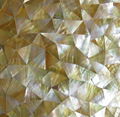 Yellow Lip Mother of Pearl Sea Shell Mosaic Wall Tiles with Irregular Triangle