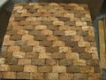 Enviromental Rectangle Beautiful Coconut Shell Mosaic Wall Tiles