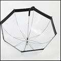 Dome shape PVC clear Umbrella with black printing edge 3