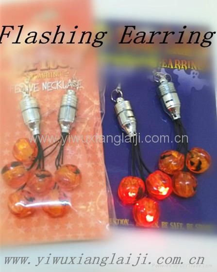 2014 Halloween party decorations flashing led earrings