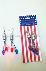 2014 independence day flashing led earrings