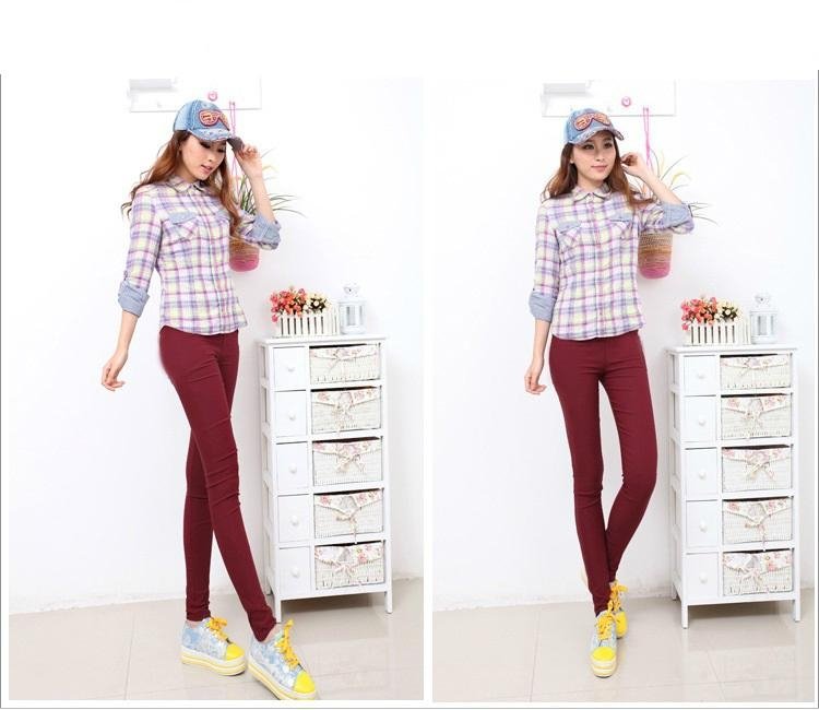 New spring&summer 2014 Solid candy Cotton leggings for women legging pants 2