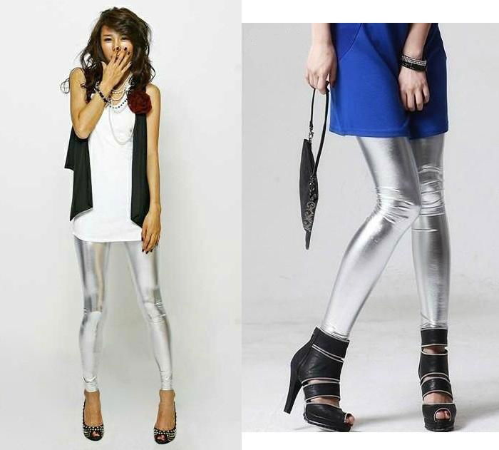 Wholesale spring thin slim fit skinny leather leggings girl Korean version 4