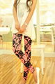 2014 Fashion Young Sexy Girls Milk Silk Print Leggings 5