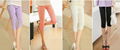 2014 new fashion design lace pure color grace Capri pants leggings 1