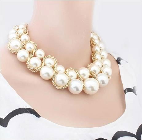 2014 fashion party chunky pearl necklace jewelry for women 5