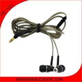 Graceful Wooden Stereo in-ear Earphone with Woven Wire Cable for iphone 5