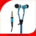 2014 hot selling Colourful zipper earphone for iphone 5 3