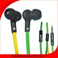 Double color flat cable with mic made of TPE Line +ABS Shell for iphone 2