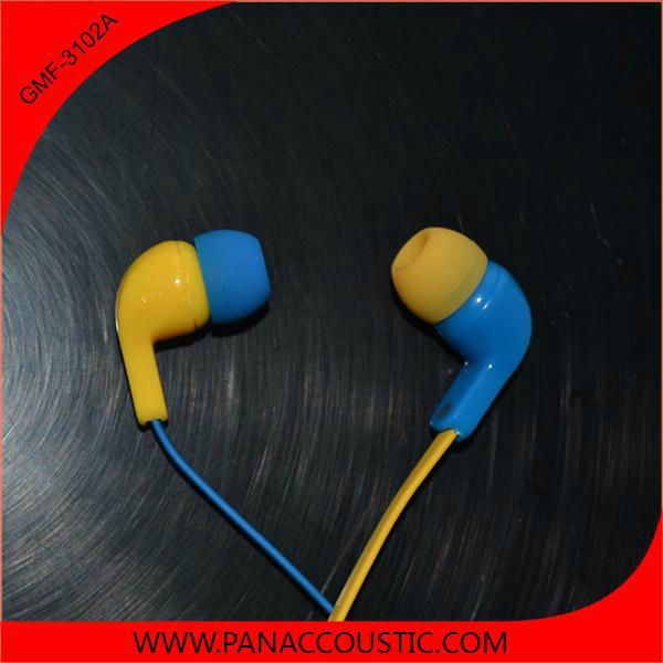 Hot selling colorful special Hand-Free Earphone with Mic & flat cable for samsun