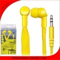 stylish colorful waterproof shoelace earphone for iphone 4