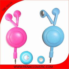 2014 Best quality colorful retract earphone for iphone