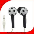 2014 fashion football style earphone for brazil promotion