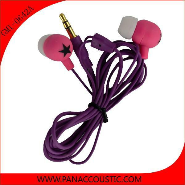 Colorful promotional earphone for iphone 3