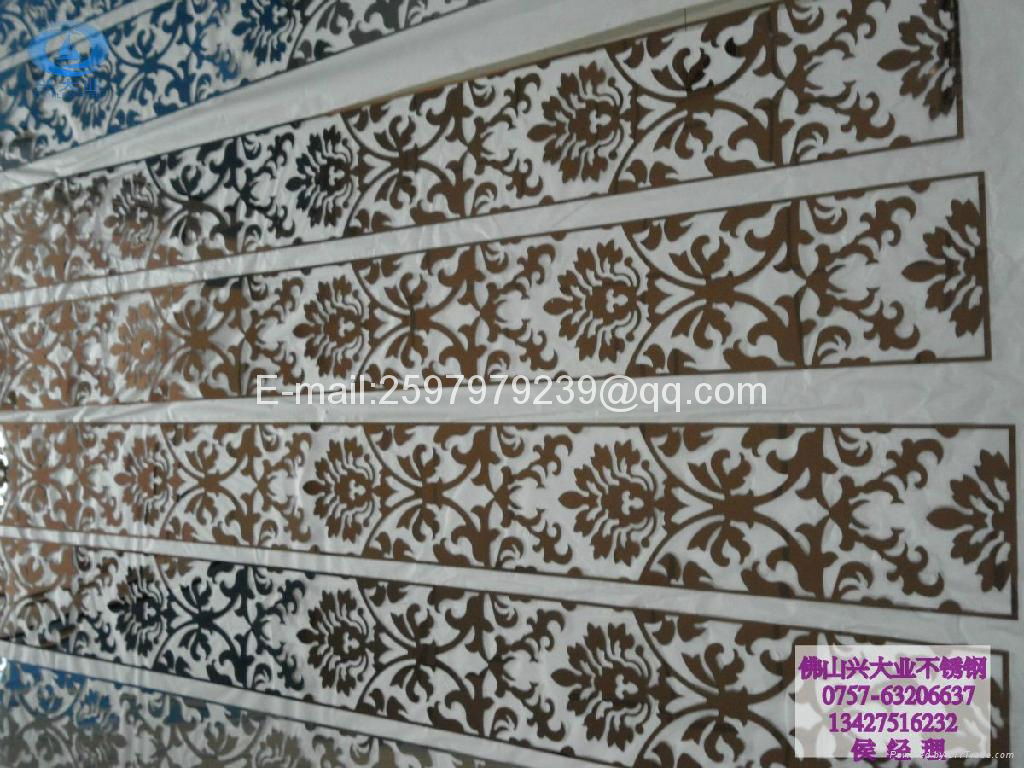 Rose golden decorative stainless steel screens room dividers partitions 3