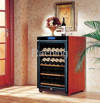 no frost W150A oak wood wine bottles cooler cabinet with LED LCD free style wood