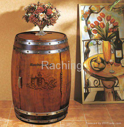 2014 NEW! thermoelectric barrel wine bottle cooler 48L capacity solid wooden bar