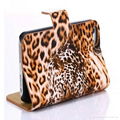 For iPhone case,plug-in card stand leopard cover