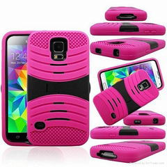 hybrid for s5,for samsung galaxy s5 back case,stand case for s5