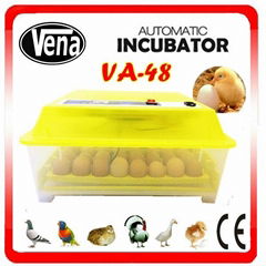 Latest best selling highly effecient automatic incubators CE approved holding 48