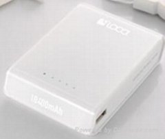 LOCA Pudding 10400mAh power bank for Mobile Phone-White 