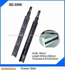 SD-3508 three-fold cabinet telescopic channel ball bearing drawer slide