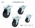 SD-1805 rubber wheel black rubber industrial caster 2