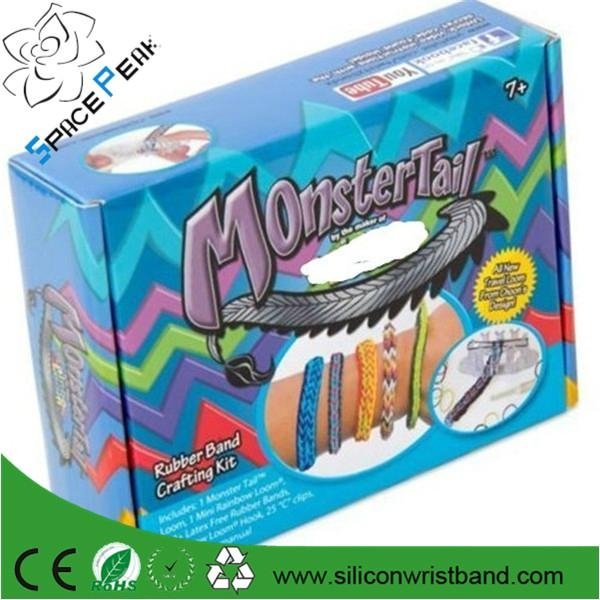 New Rainbow Kit Monster Tail DIY Loom Style 600 Mixed Rubber Bands Fun Gift 2