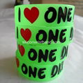 silicone rubber Wristband glow one direction bracelet