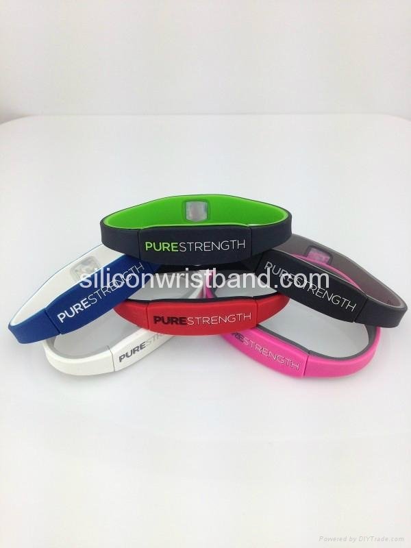 Pure Life strength energy Power wristband with 4000 negative ions 