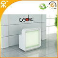 800mm small cute Cashier desk customized with frost glass