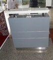 800mm wide matt Dark GREY small shop cash table with drawers QT0806F 3