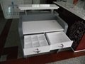 800mm wide matt Dark GREY small shop cash table with drawers QT0806F 4