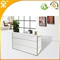 1.5m (4.92 feet) shining white simple desgin alluminum alloy cash desk QT1563 1