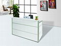 1.5m (4.92 feet) shining white simple desgin alluminum alloy cash desk QT1563 2
