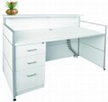 1.5m (4.92 feet) shining white simple desgin alluminum alloy cash desk QT1563 3